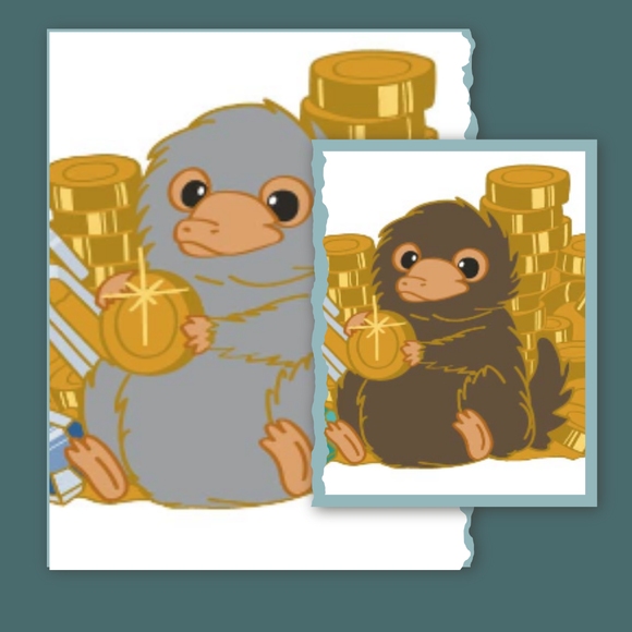 (New) Set Brown & Grey 1.3 ×1.9 inch (with free Niff magnet! for 5 first orders) (in production)