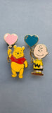 Wedding pins Charles and Yvette Winnie and Charlie and balloon 2 inch