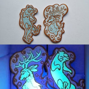 2 Patch set - glow in the dark patr0nus 8cm