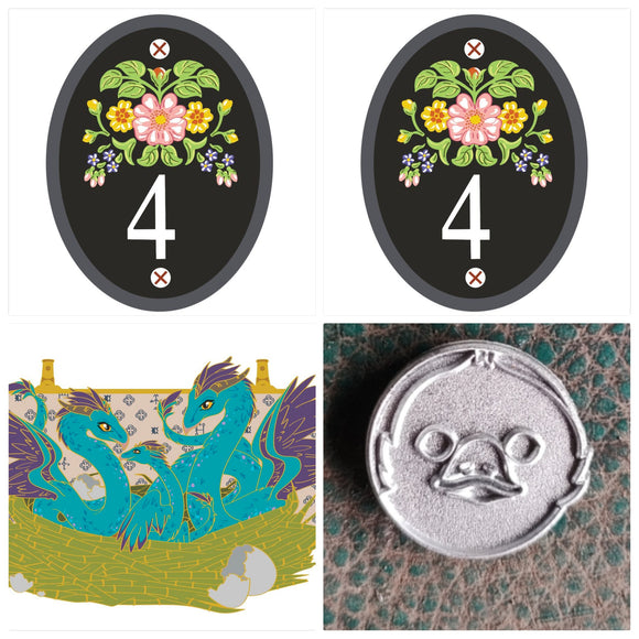 Full set - 1 keychain & 3 pins incl 1 freebie nif pin