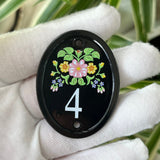 Number 4 door sign pin