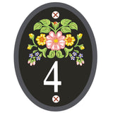 Number 4 door sign pin