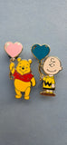 Wedding pins Charles and Yvette Winnie and Charlie and balloon 2 inch