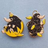 Christmas pin/ornament - yellow house (set of 2. 1 of each design)