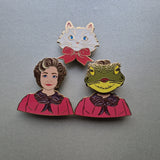 🐸 Um incl toad magnet and mini cat pin - hard enamel pin with screenprint