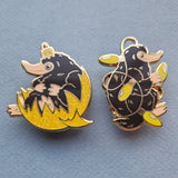 Christmas pin/ornament - yellow house (set of 2. 1 of each design)