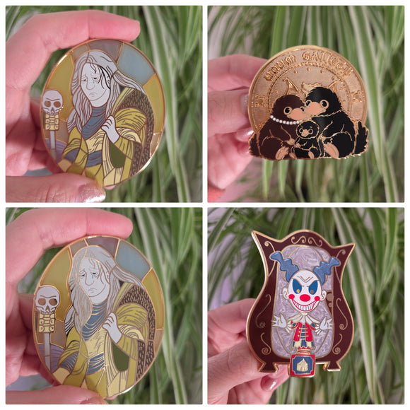 Clown, Family and window 3 pin set