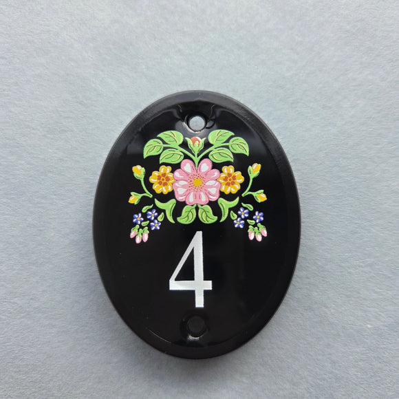 Number 4 door sign pin