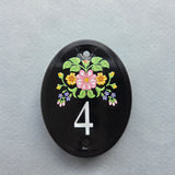 Number 4 door sign pin