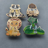 LAST 4: LE30 House set 4 pins - silver snake