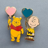 Wedding pins Charles and Yvette Winnie and Charlie and balloon 2 inch